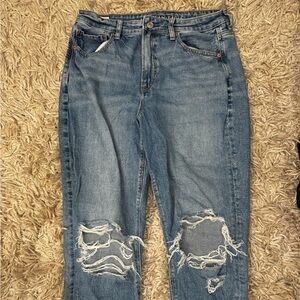AE strigid mom jeans